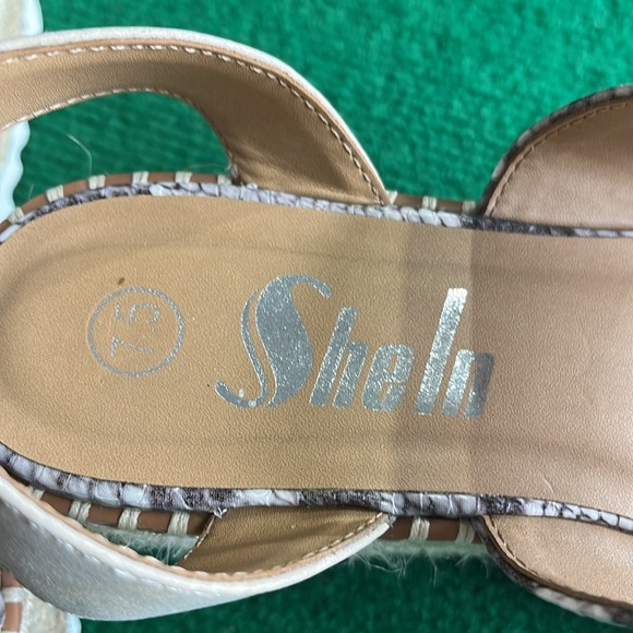 SHELB Gray Cream Espadrilles with Adjustable Ankle Strap size 7,5 - Picture 3 of 7